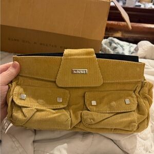Miche Yellow Corduroy Clutch Cover with Pockets